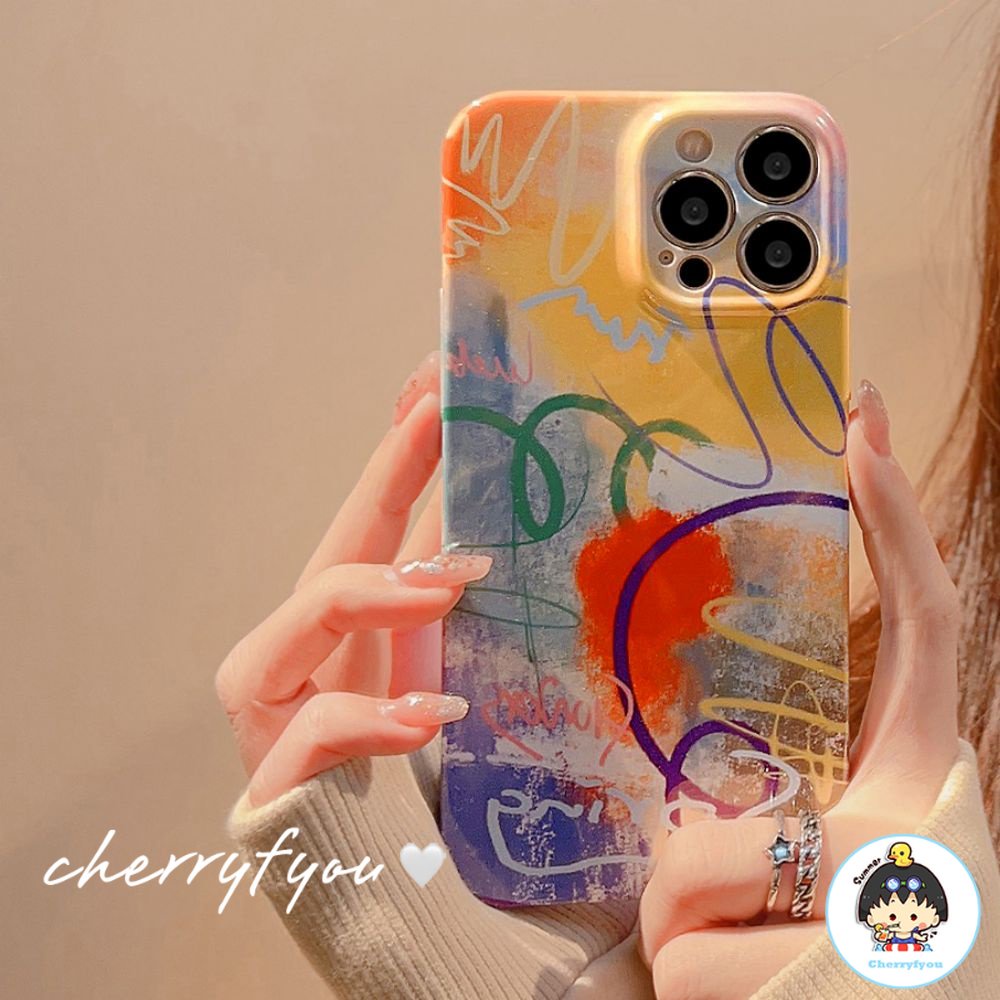 Ốp Điện Thoại TPU Cứng Họa Tiết Graffiti Cho IPhone 14 13 12 11 Pro Max X XR 8 7 Plus