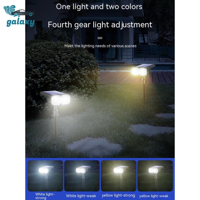 Galaxy Set 2 Đèn 4 Levles Hai Đầu Sử Dụng Năng Lượng Mặt Trời Có Thể Điều Chỉnh Cho Sân Vườn