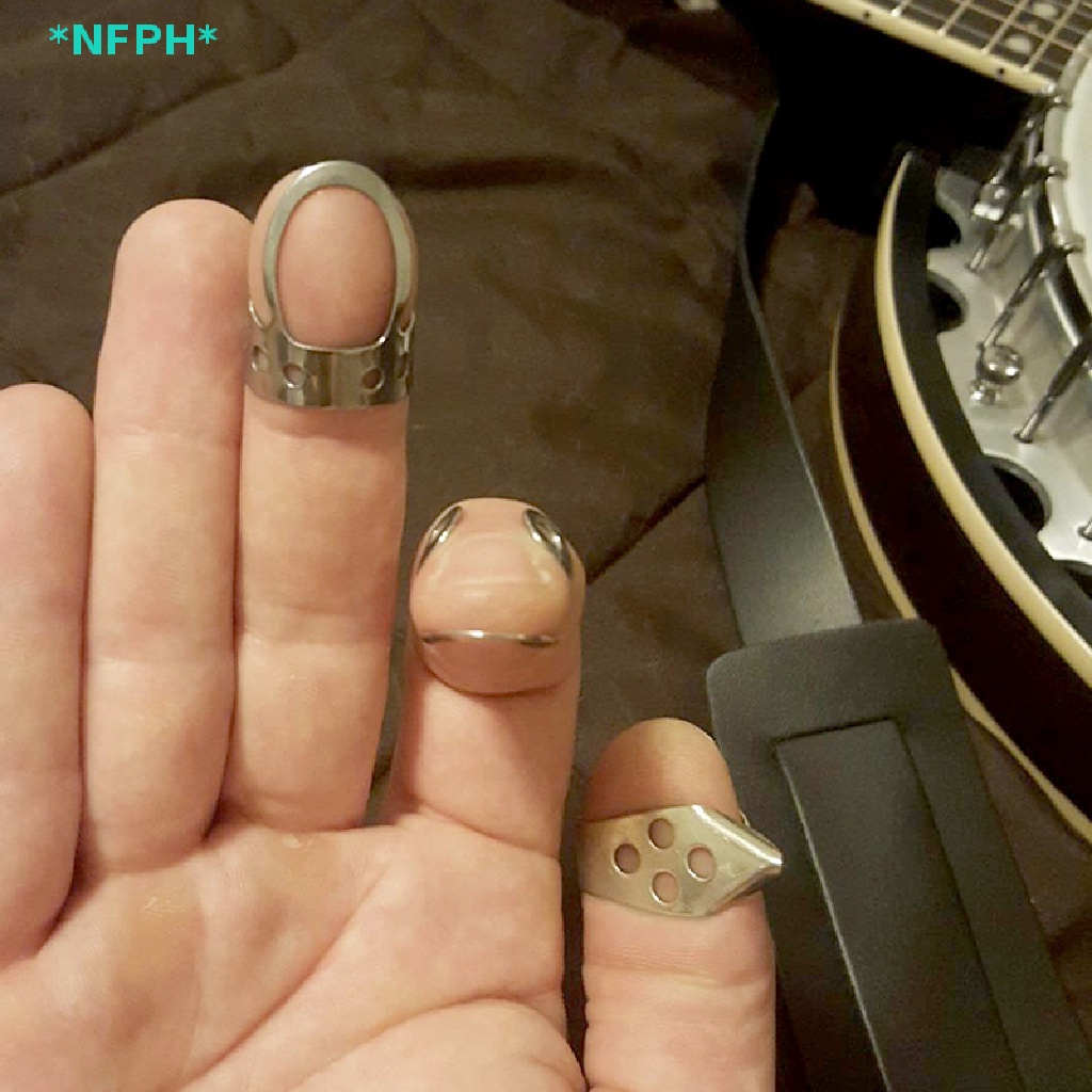 Bộ 4 Miếng Gảy Đàn Guitar Bằng Thép Không Gỉ Có Thể Điều Chỉnh Mới