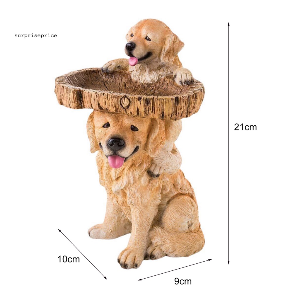 Mô Hình Cún Con Bằng Nhựa Resin Dễ Thương Dùng Trang Trí Sân Vườn