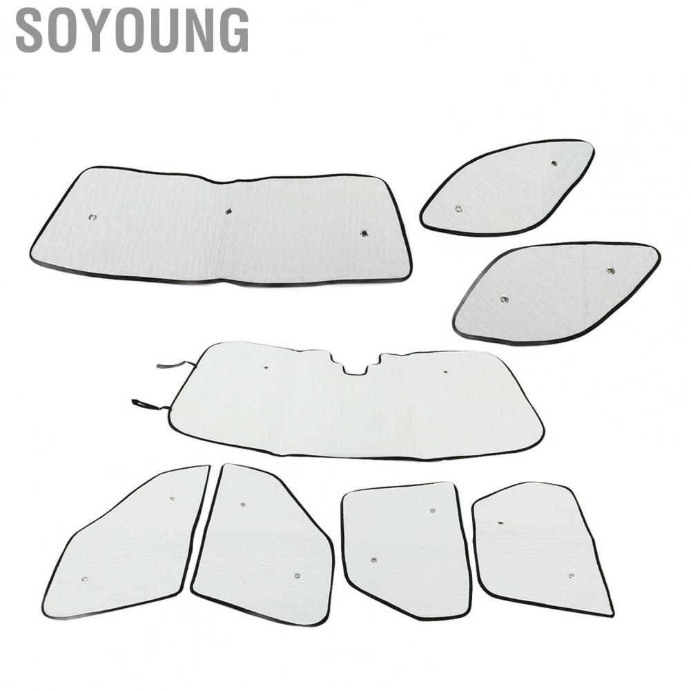 Soyoung Car Window Sunshade Double Layer Auto Interior Sunshades Cover Safe Aluminum Foil PE Cotton for Vehicle