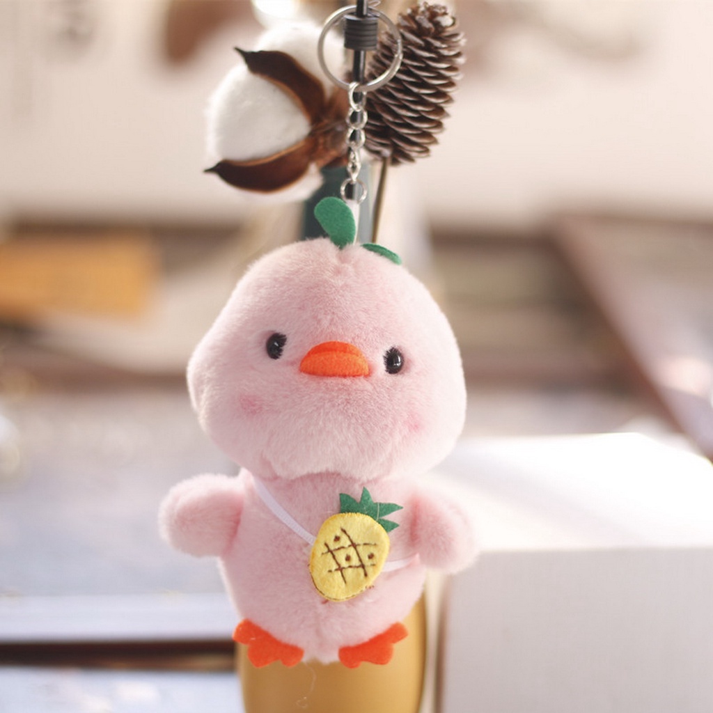 Móc Khóa Hình Vịt Nhồi Bông 11cm Bằng Cotton Mềm Mại