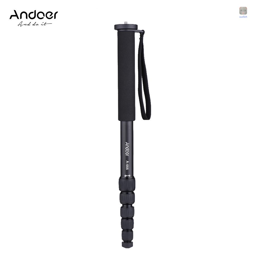 Gậy Chụp Ảnh 6 Phần Bằng Nhôm Andoer A-666 181cm / 5.9ft Tải Trọng 10kg / 22Lbs Kèm Túi Đựng Cho Máy Quay Phim