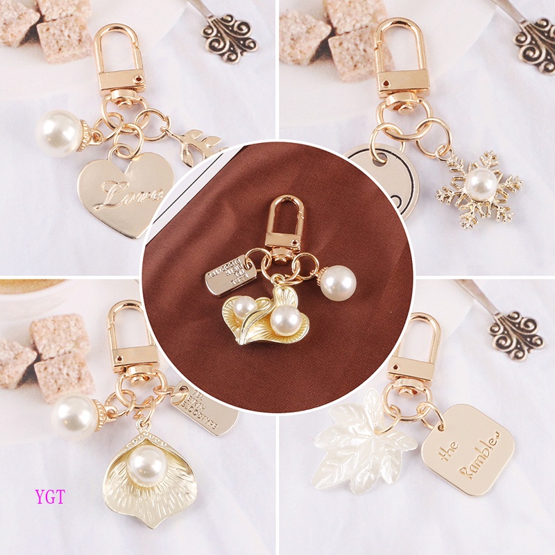 Ygt Móc Khóa Hình Vỏ Sò Đính Ngọc Trai Giả Thanh Lịch Dành Cho Nữ