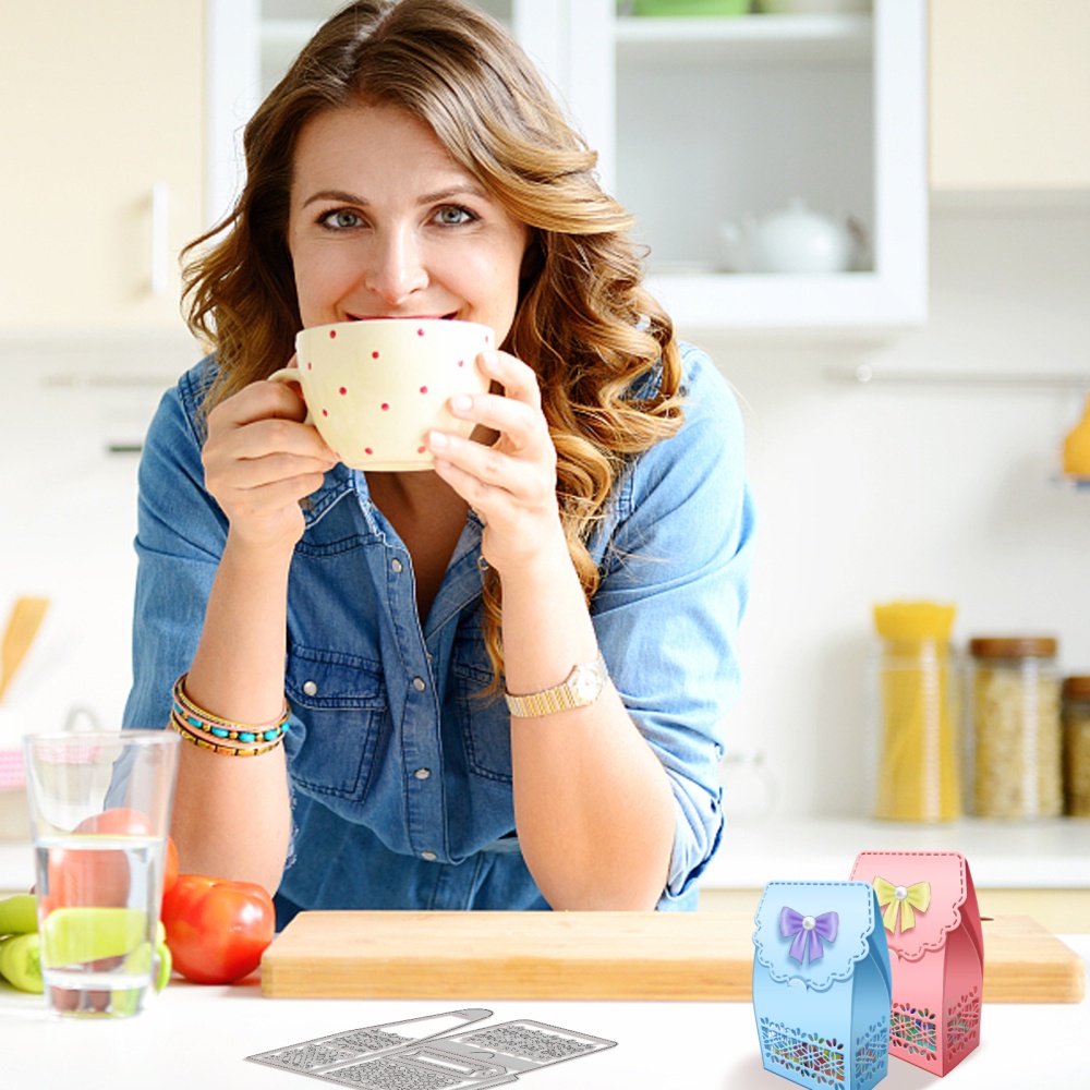 Set 1 / 4 Khuôn Cắt Giấy Bằng Thép Carbon 4 Kiểu Trang Trí Album Ảnh DIY