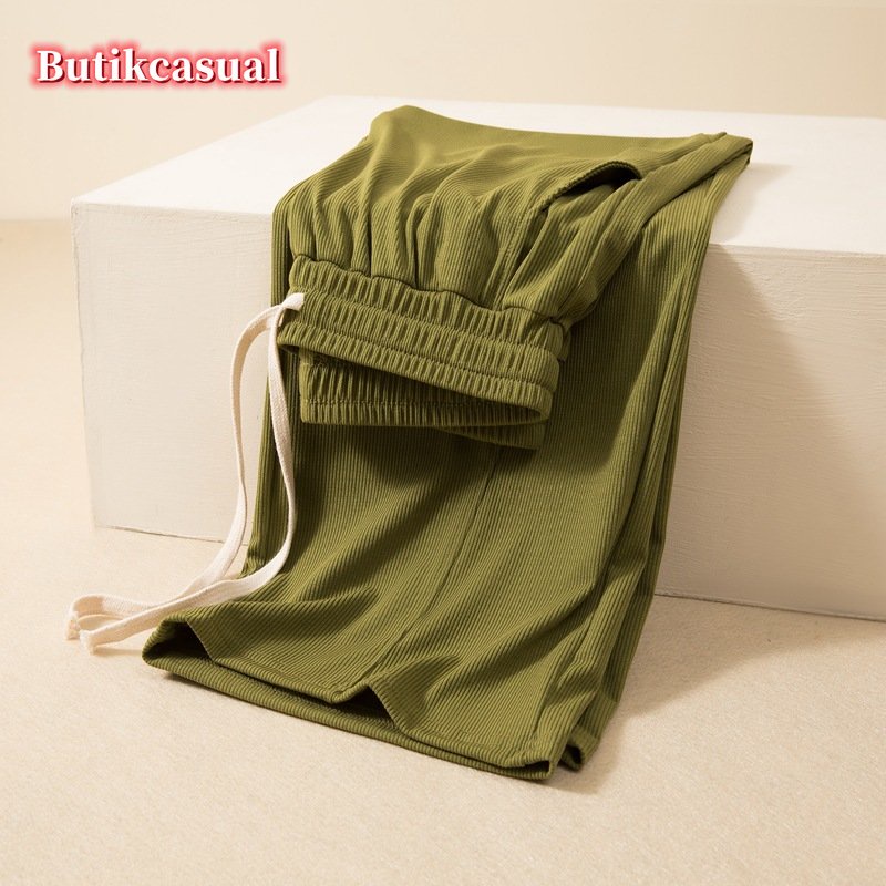 Quần ống rộng Bằng Cotton Co Giãn Thời Trang Mùa Hè 2022