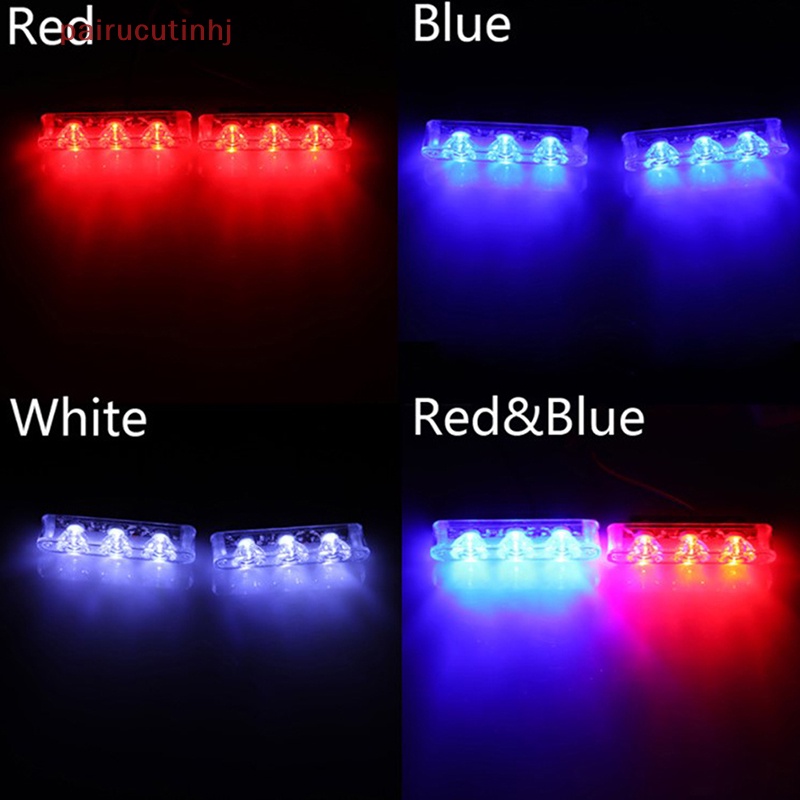 2 Đèn Nhấp Nháy 3 Bóng LED 12V 12W Ánh Sáng Nhấp Nháy Cho Xe Hơi / Xe Tải / Xe Máy