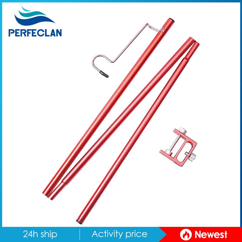 [Perfeclan] Giá Đỡ Đèn Cắm Trại Ngoài Trời Có Móc Treo Màu Đỏ