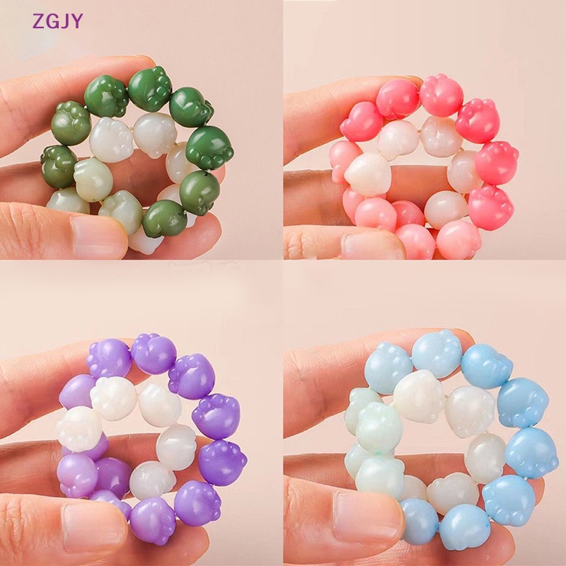 Vòng Tay Chuỗi Hạt Đá Pha Lê Tự Nhiên Co Giãn Màu Gradient Thời Trang Mùa Hè Cho Nữ Mới