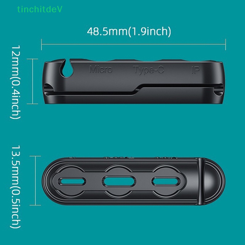 Hộp Đựng Cáp Sạc Từ Tính Màu Đen Nhỏ Gọn Tiện Dụng