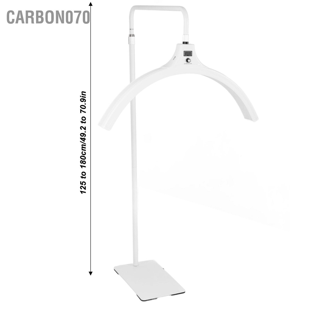 Carbon070 Đèn LED Bán Nguyệt Tầng 23 Inch Nhôm Có Thể Điều Chỉnh Đứng Làn Mi Cho Nối Dài Chăm Sóc Da Trực Tiếp Hấp 110 Đến 240V