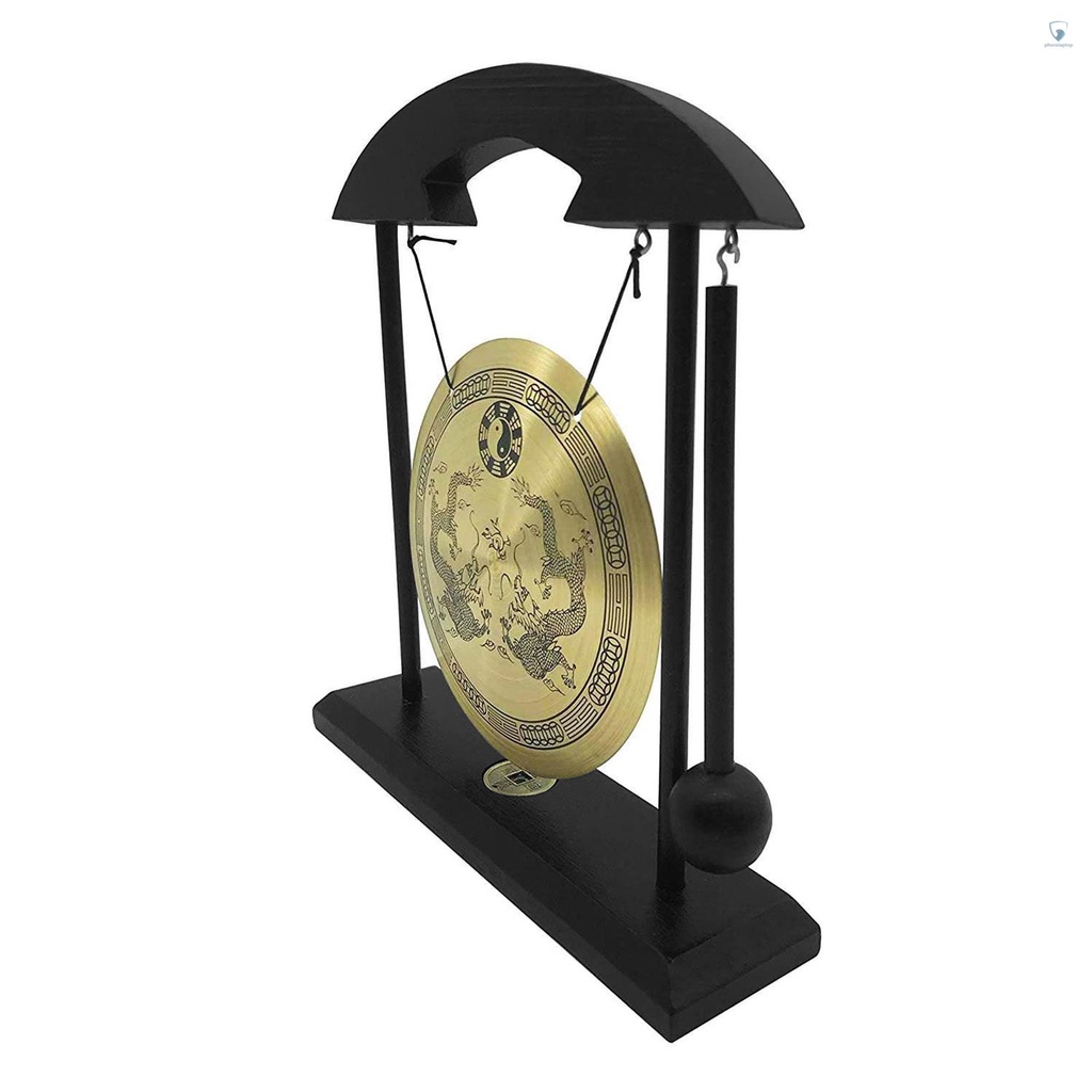 [laptvn] Chuông Gió Mini Để Bàn Trang Trí Hình Rồng Thái Cực Quyền Có Biểu Tượng Taiji