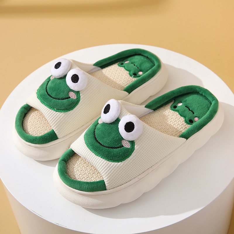 Dép ếch xanh kiểu dáng ulzzang Dép đi trong trong siêu mềm siêu êm dép nữ hoạt hình  AA6246