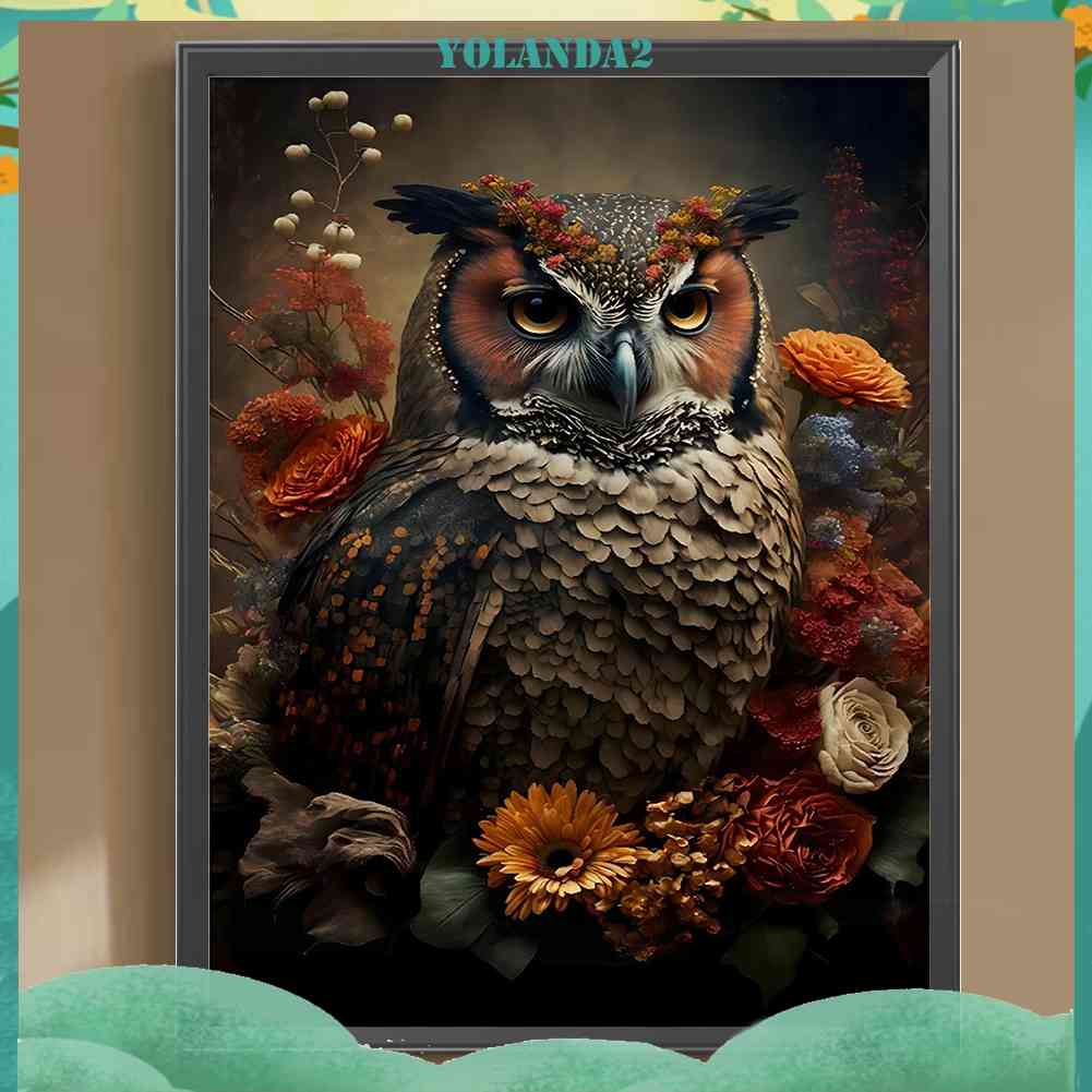 Tranh Đính Đá Kim Cương Toàn Bộ 5D DIY Hình Vẽ Con Cú