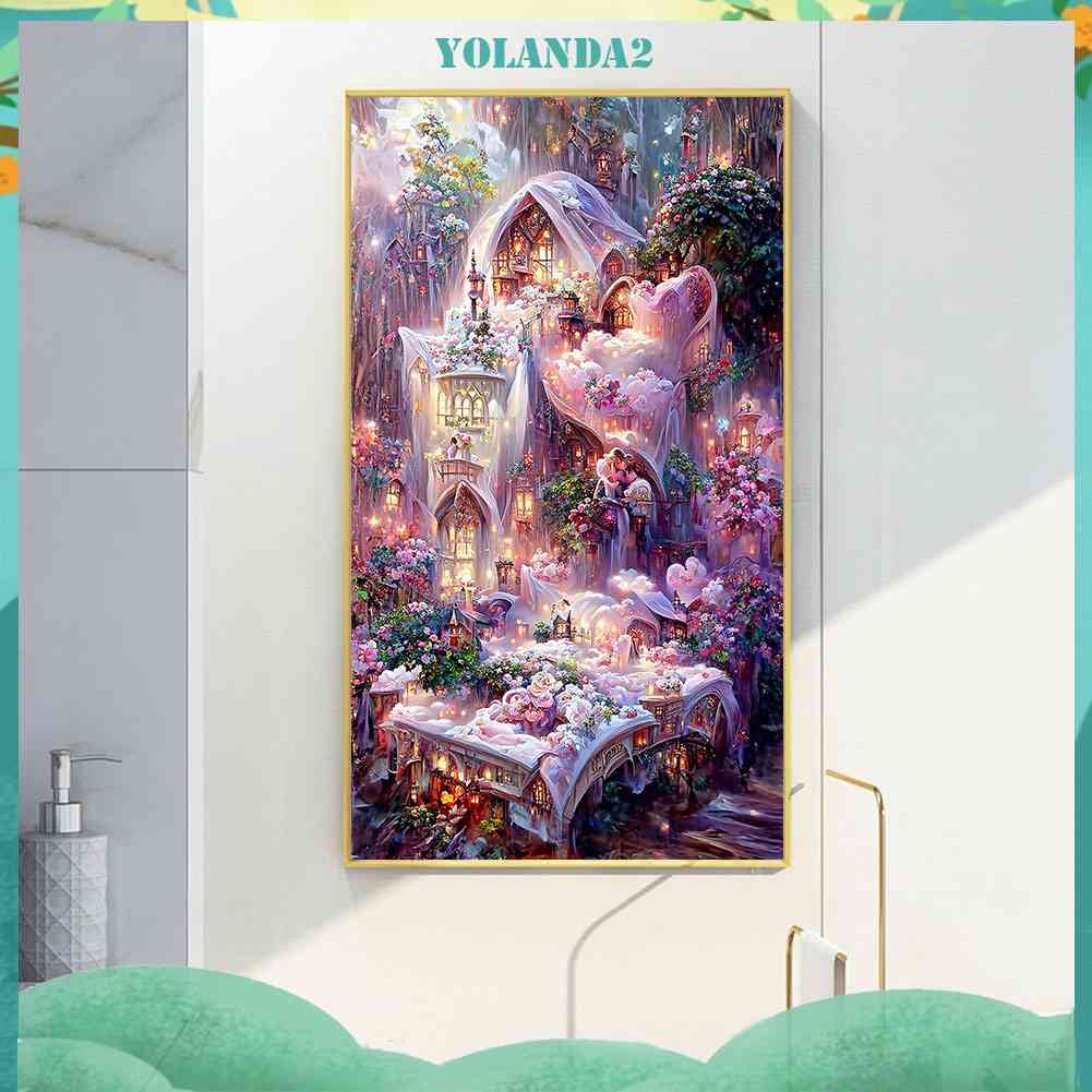 Bộ Tranh Đính Đá 5D Toàn Diện Họa Tiết Hoa Hồng Độc Đáo Trang Trí Nhà Cửa