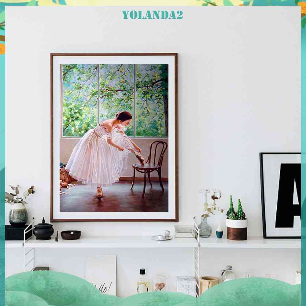 Tranh Đính Đá Kim Cương Toàn Bộ 5D DIY Hình Vũ Công Ba Lê