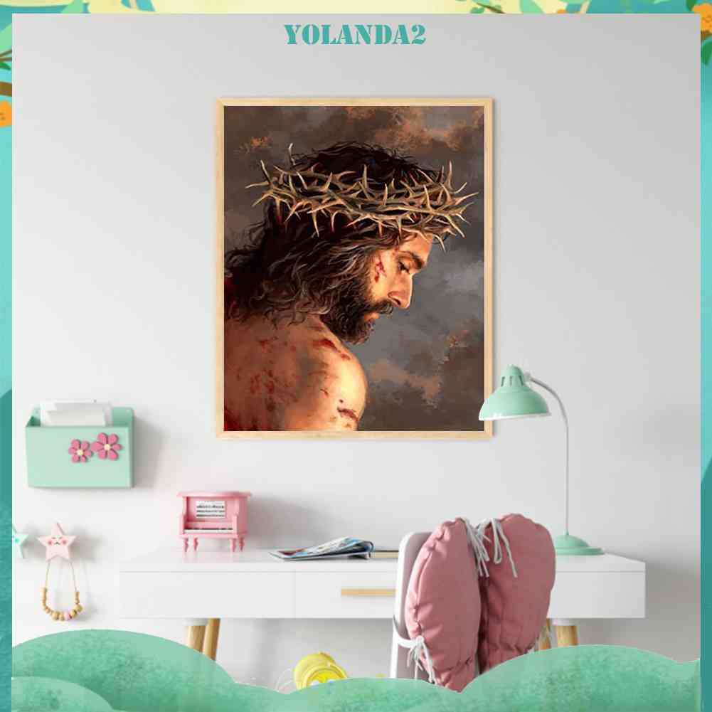 Tranh Đính Đá Kim Cương Toàn Bộ 5D DIY Hình Chúa Jesus