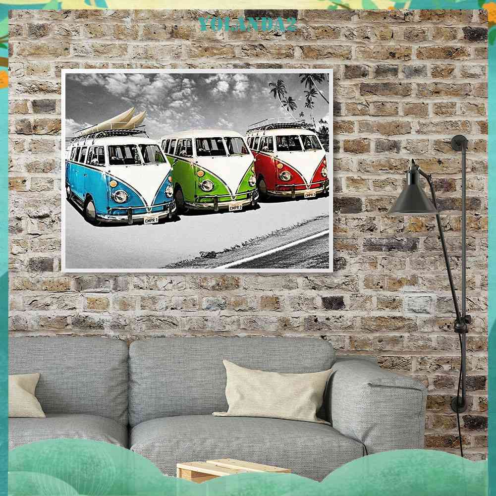 Tranh Đính Đá Kim Cương Toàn Bộ 5D DIY Hình Vẽ Bãi Biển