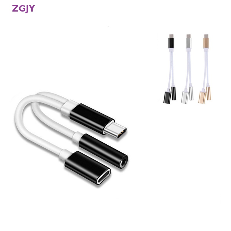 Dây Cáp Sạc / Âm Thanh 2 Trong 1 USB Type C Sang 3.5mm Cho Xiaomi Huawei Mới