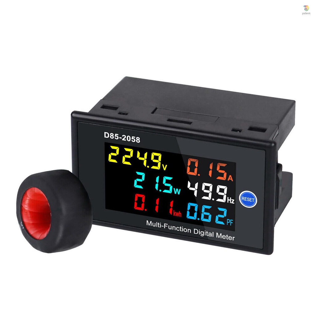 Đồng Hồ Đo Điện Áp AC Vôn Kế Đa Năng Một Phase Màn Hình LCD