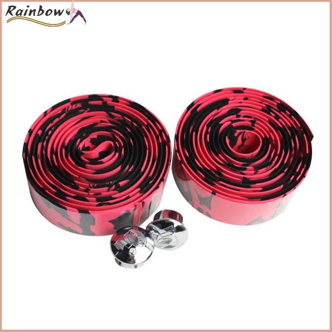 Dây Quấn Tay Lái Xe Đạp Bằng Xốp Mềm Chống Trượt Chống Mồ Hôi Kèm 2 Nút Cắm