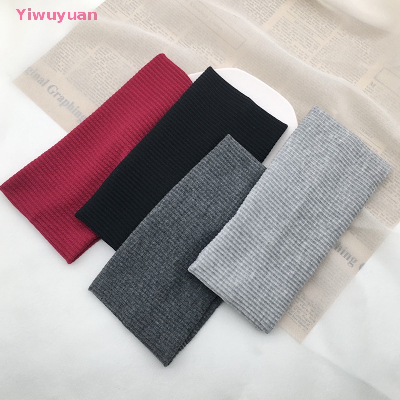 < Yiwuyuan > Băng Đô Dệt Kim Bản Rộng Màu Trơn Đơn Giản Thông Dụng Rửa Mặt Tập Thể Thao Yoga Giải Trí Mới Cho Nữ