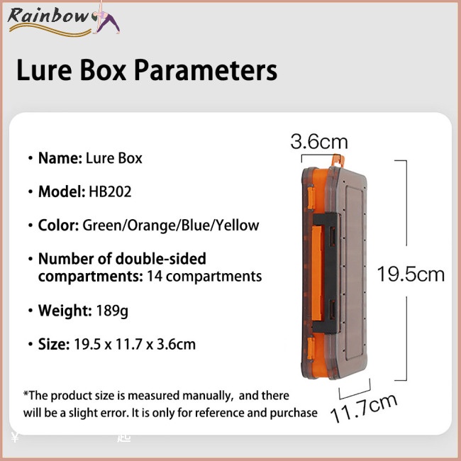 Hộp Đựng Mồi Câu Cá 14 Ngăn Hai Mặt Độ Bền Cao