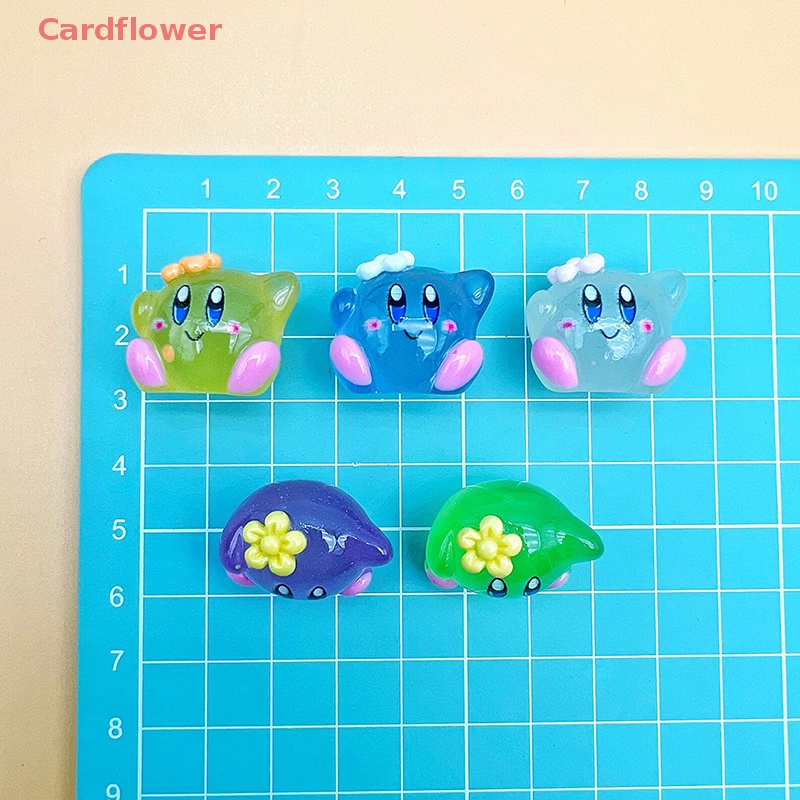 Bộ 2 Tượng Nhựa Phát Quang Hình Kirby Đáng Yêu Trang Trí Tiểu Cảnh Mới