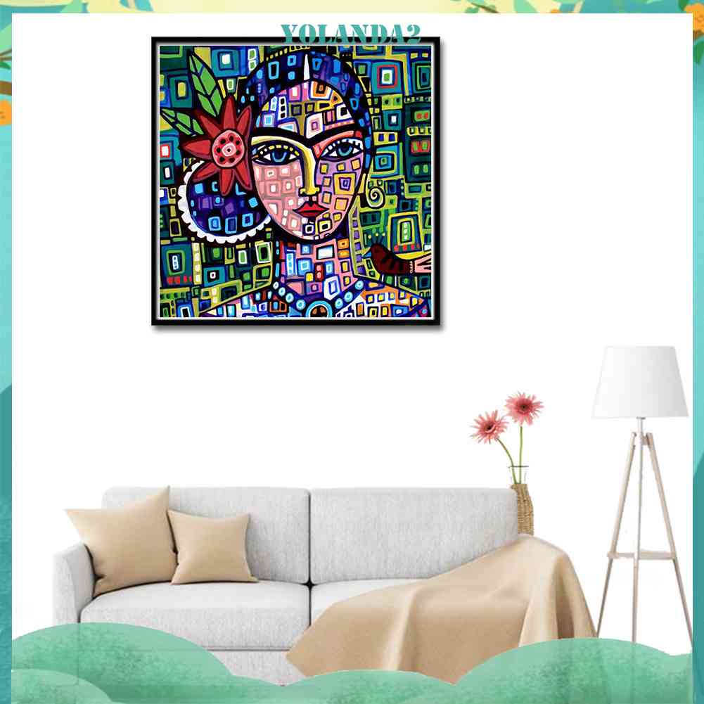 Tranh Đính Đá Kim Cương Toàn Bộ 5D DIY Hình Vẽ Người Đẹp Trừu Tượng