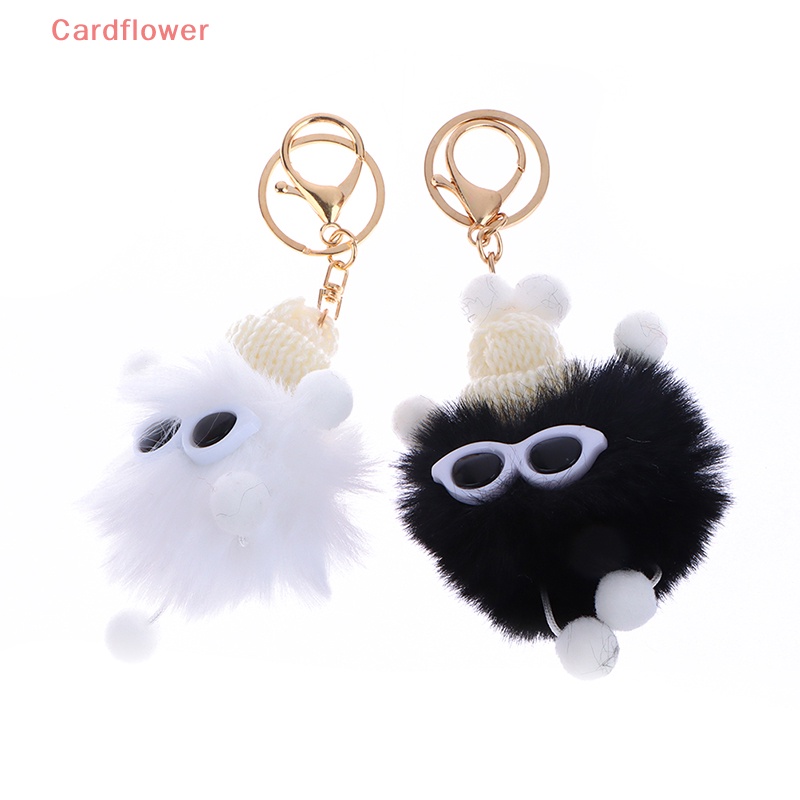 < Cardflower > Móc Khóa Cục Bông Mềm Mại Thiết Kế Hình Thỏ Dễ Thương Cho Nữ