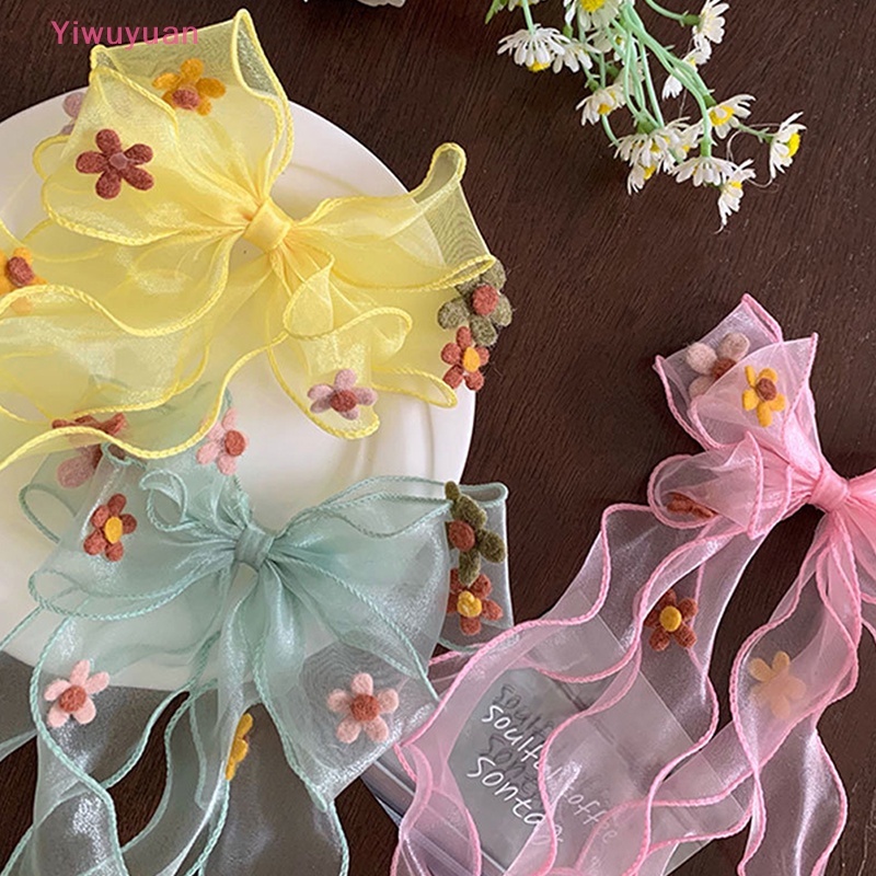 Kẹp Tóc Nơ Dài Dễ Thương Cho Bé Gái