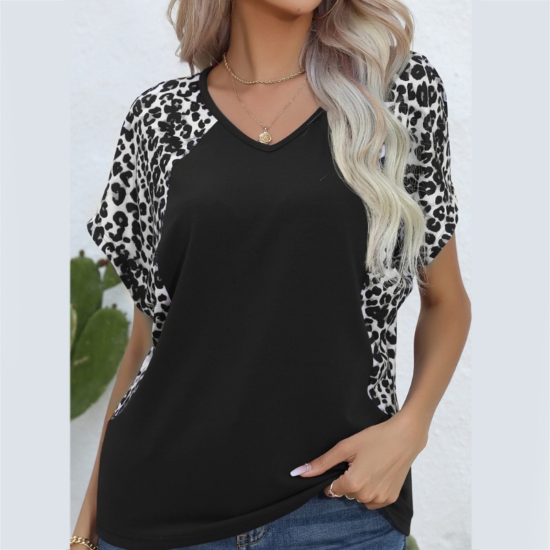 Áo Thun Cổ Chữ V Thoáng Khí Màu Sắc Phù Hợp Với Nữ Y2k