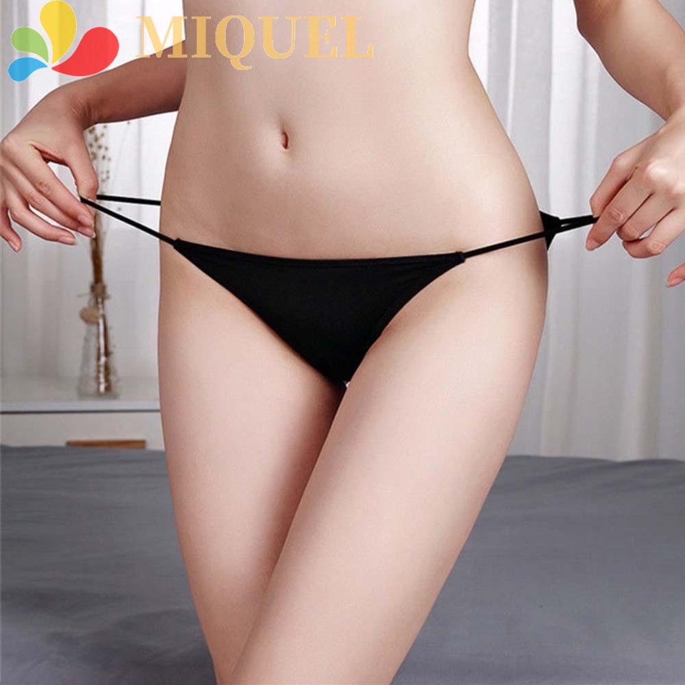 Quần Lót Lụa Siêu Mỏng Trong Suốt Lưng Thấp Không Đường May Quyến Rũ Cho Nữ