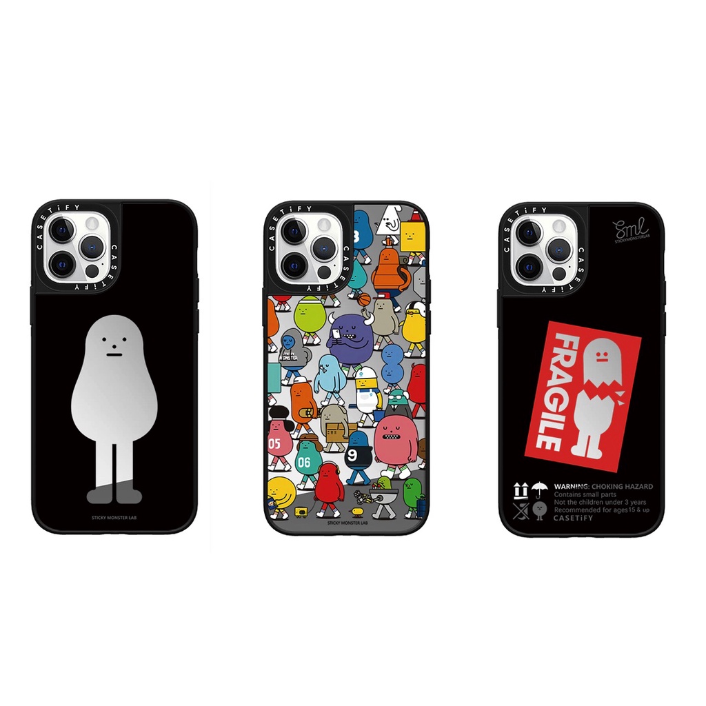 Ốp Điện Thoại Cứng Tráng Gương Hình Quái Vật Cho iPhone 15 14 13 12 11 Pro Max Plus