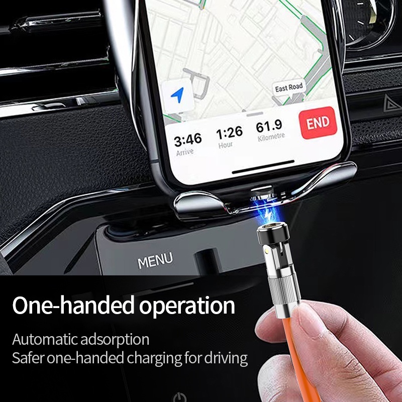 Phụ Kiện Chuyên Dụng Dành Cho 120W 6A 540 120W° Dây Cáp Sạc Nhanh Usb Type-c Bằng Silicone Có Nam Châm Chất Lượng Cao