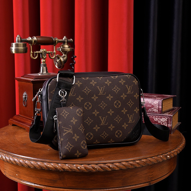 Túi đeo Chéo LV Xách Da PU đeo Vai đi Chơi đi Học Thiết Kế Cỡ Lớn Phong Thời Trang Cao Cấp Cho Nam