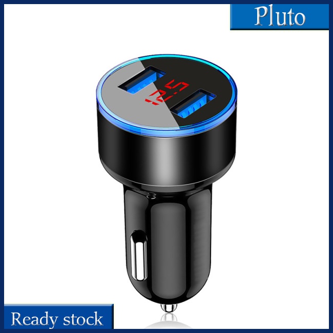 Tẩu Sạc Nhanh 5V 3.1A Hai Cổng Usb QC Có Đèn Led Hiển Thị Vôn Kế Cho Điện Thoại Di Động