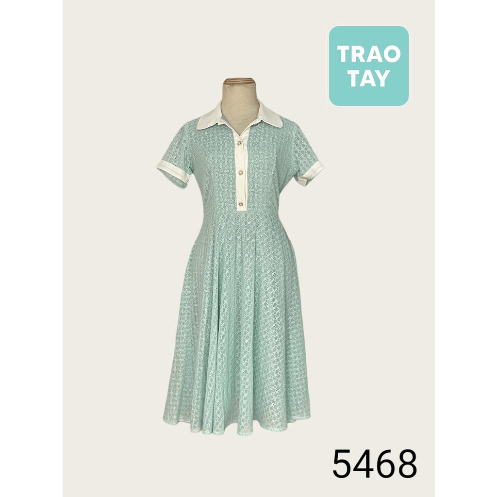 Eo 70 | váy xanh mint LITTLE PARIS 5468| TRAOTAYvn si secondhand thanh lý kí gửi