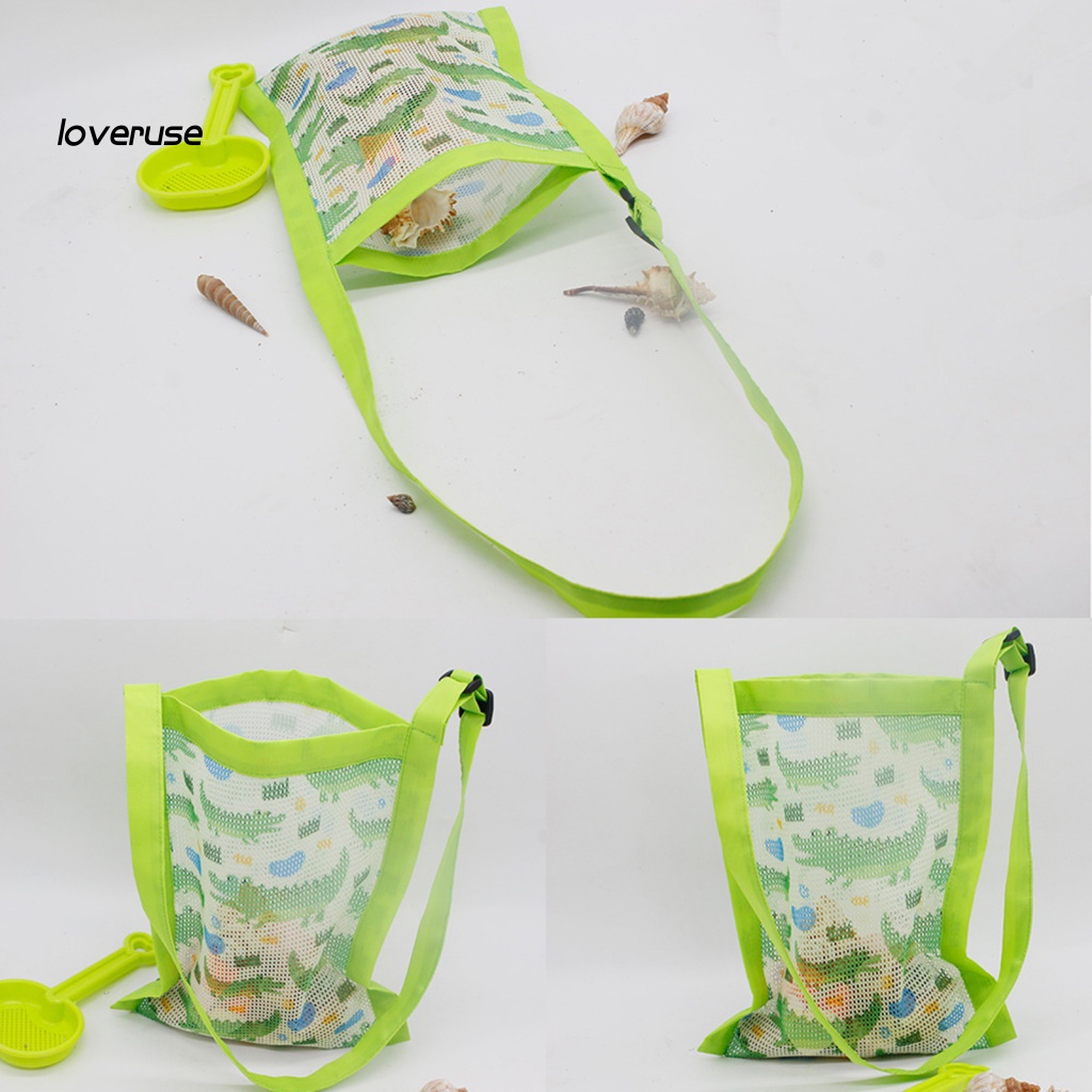 / Lo / No Túi Đeo Chéo Thân Thiện Với Môi Trường In Hình Vỏ Sò Đựng Đồ Chơi Đi Biển Cho Bé