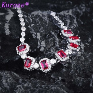 Vòng Tay Đính Đá Ruby Màu Đỏ Sang Trọng