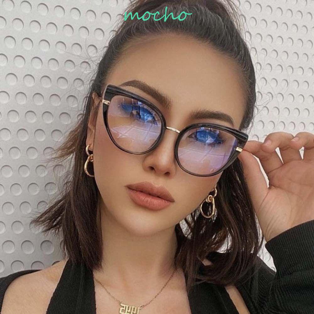 Kính Mát Mắt Mèo Gọng Kim Loại Chống Bức Xạ Ánh Sáng Xanh Thiết Kế Thanh Lịch Quyến Rũ