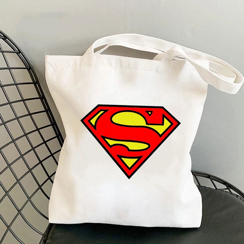 Túi Xách Canvas In Họa Tiết Marvel Spider Man Dễ Thương Cho Học Sinh