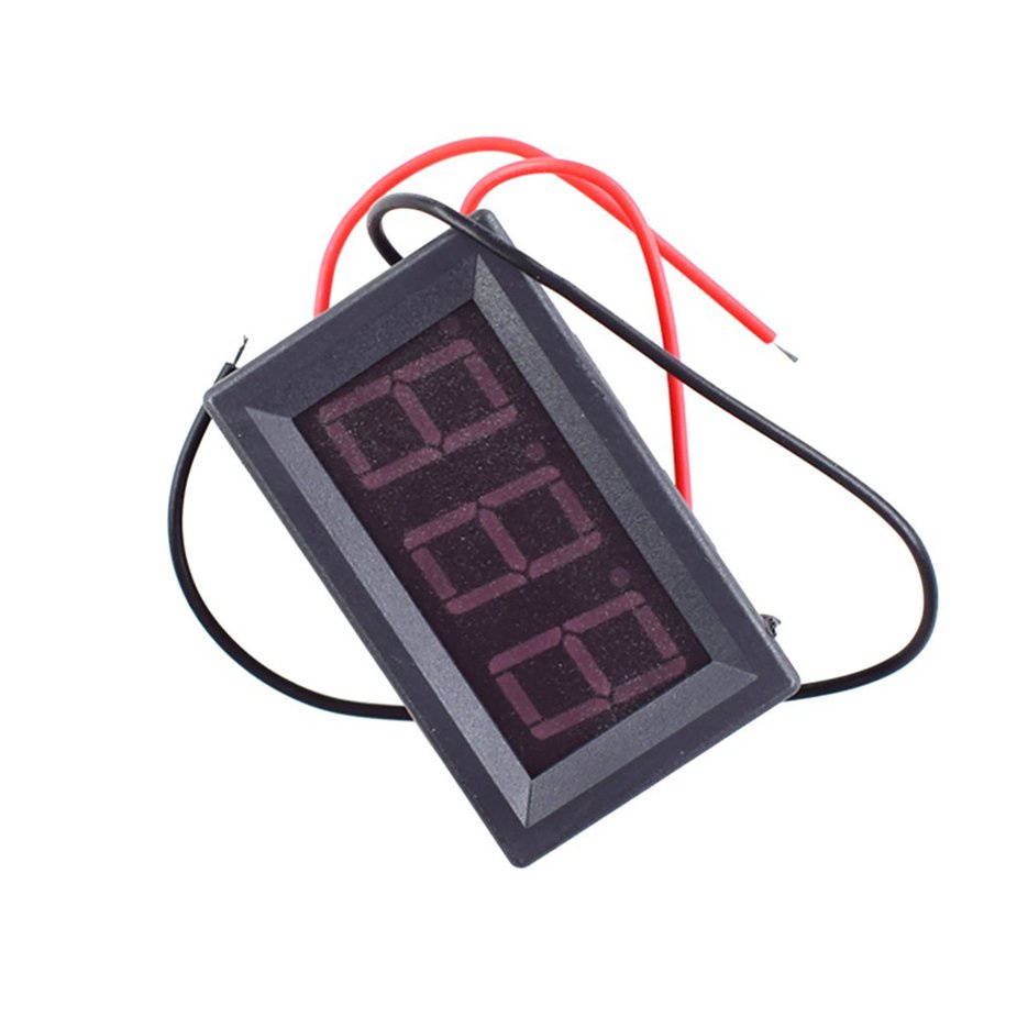 Mini Màn Hình LED Hiển Thị Kỹ Thuật Số Vôn Kế Bảng Volt Đồng Hồ Đo Điện Áp Máy Ngược Bảo Vệ Kết Nối 12V Dành Cho Ô Tô Xe Máy
