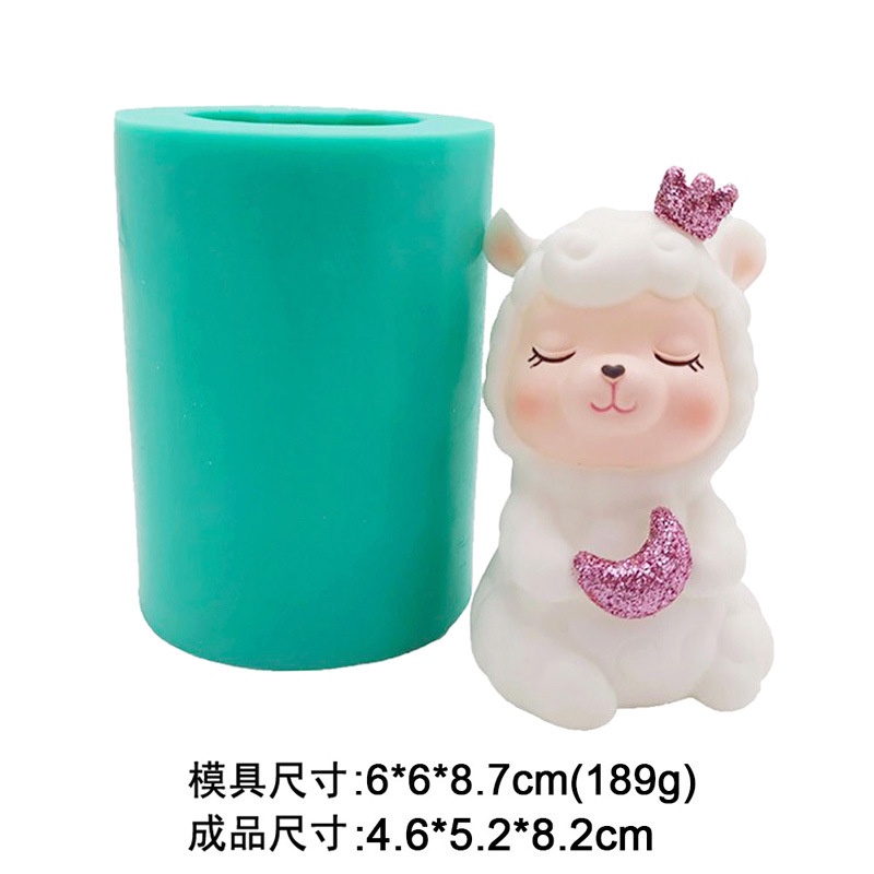 Khuôn Silicone Làm Bánh Hình Lạc Đà Alpaca 3D