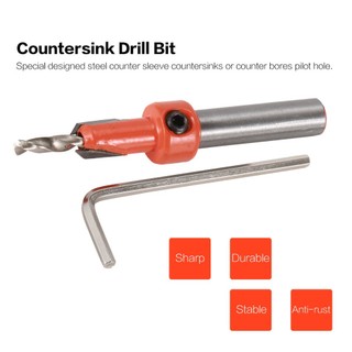 ⚡QKCF⚡ Alloy Drill Bits 3.5mm*8mm Rotary Tool Hole Countersink Woodworking Chamfering