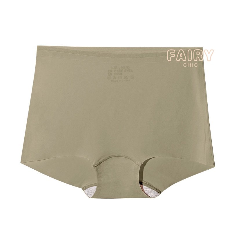 Quần Lót boxer Lưng Cao Chất Liệu cotton Lụa Mát Kháng Khuẩn size Lớn Thời Trang Quyến Rũ Cho Nữ
