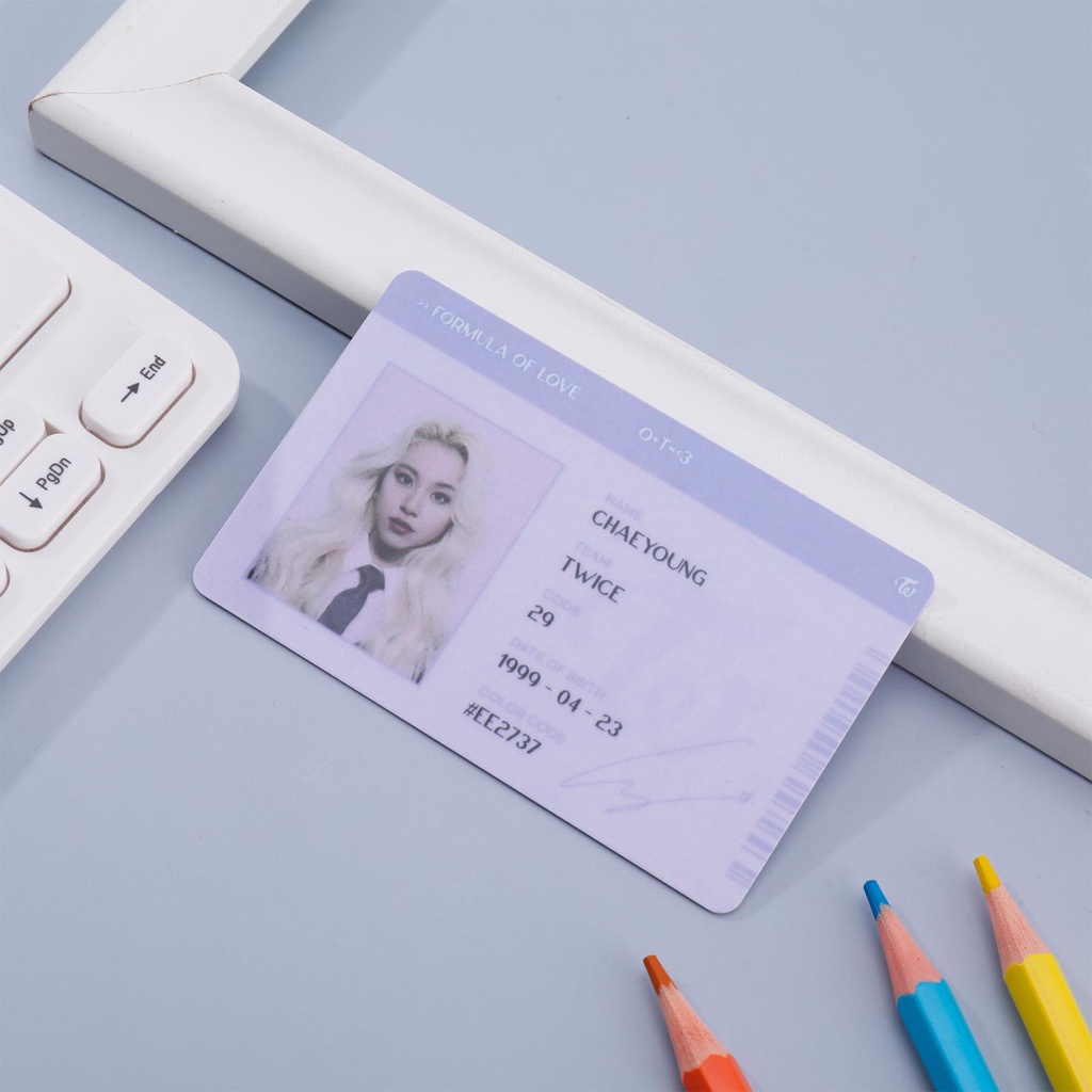 Thẻ Ảnh Nhóm Nhạc KPOP TWICE Formula Of Love: O + T = < 3 ID