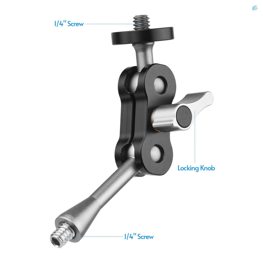 Cánh Tay Nối Dài Bằng Hợp Kim Nhôm 1 / 4 Inch Cho Màn Hình Hiển Thị Video /watchinone Andoer MA-95