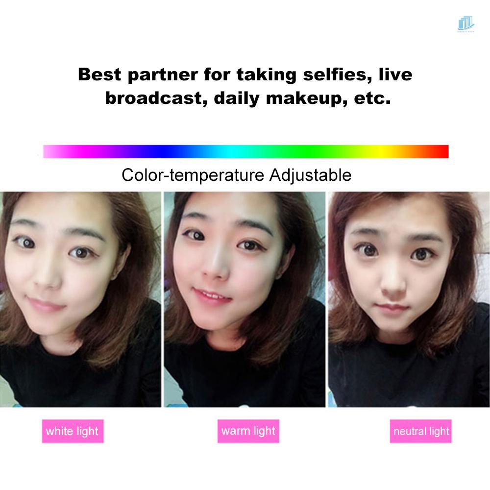 Vòng Đèn LED Nhiều Màu 14 &quot;240 Bóng Có Thể Điều Chỉnh Độ Sáng Cho Máy Ảnh Selfie / Điện Thoại