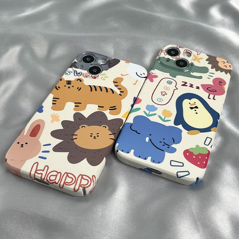 Ốp Điện Thoại Cứng Họa Tiết Sở Thú Kiểu Graffiti Cho Iphone 8 14 xs xr 1211 7 13promax